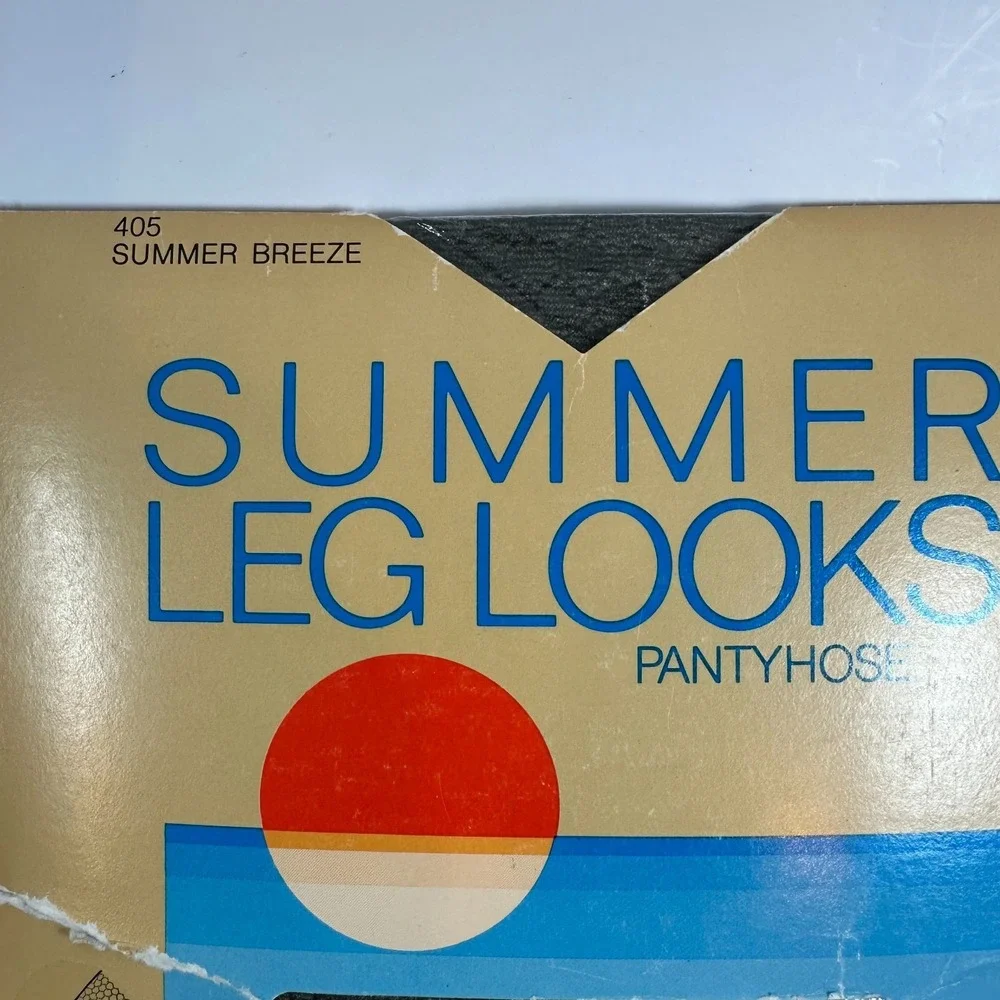 VTG Summer Leg Looks Kayser-Roth Hosiery Long Black Sandalfoot Patterned 1986